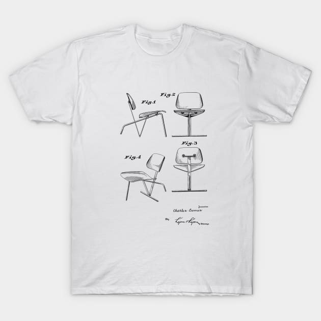 Chair VINTAGE PATENT DRAWING T-Shirt by skstring